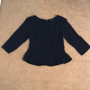 Black Peplum Top